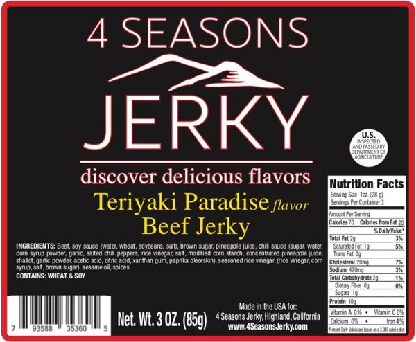 Teriyaki Paradise Beef Jerky