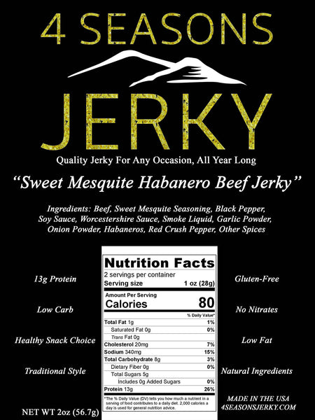 Sweet Mesquite Habanero Beef Jerky