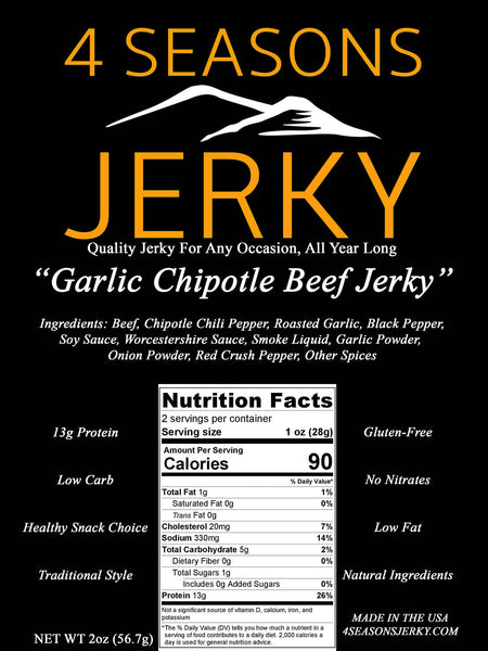 Garlic Chipotle Beef Jerky