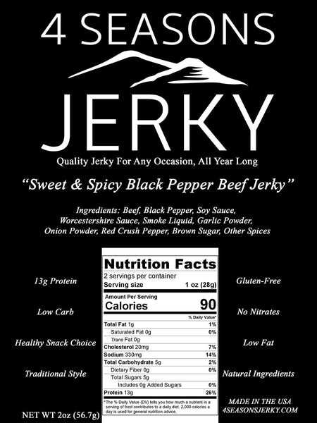 Sweet And Spicy Black Pepper Beef Jerky