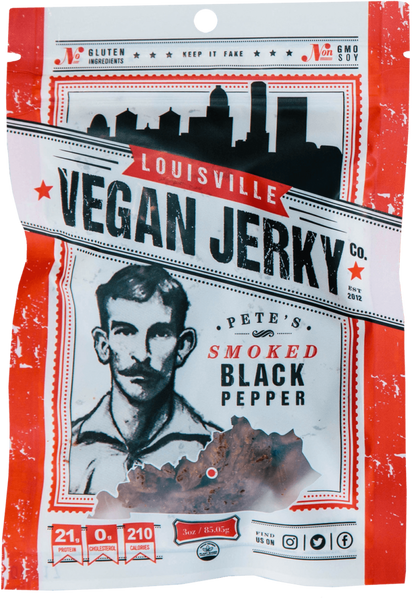 Pete's Smoked Black Pepper by Louisville Vegan Jerky